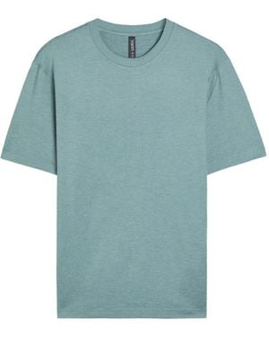 Vuori Mélange-Effect T-Shirt - Blue