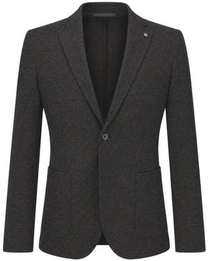 L.B.M. 1911 Single-Breasted Textured Blazer - Black
