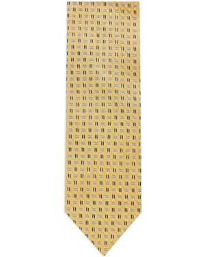 Corneliani Geometric-Pattern Tie - Metallic