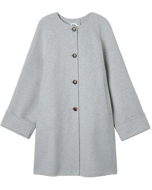 B+ AB Abrigo Con Lazo En El Cuello - Gris