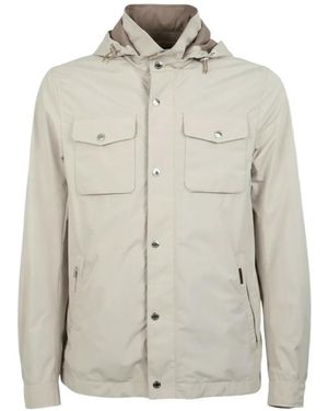 Moorer Fenzi Multi-Pocket Hooded Jacket - White