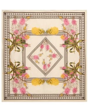 Blumarine Logo Print Scarf - Natural