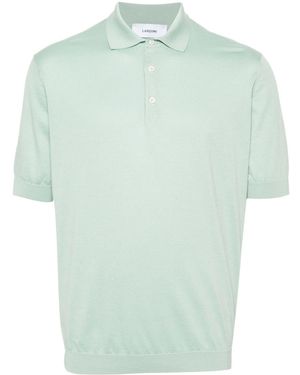 Lardini Logo-Embroidered Cotton Polo Shirt - Green