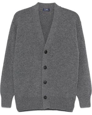 Barba Napoli Cárdigan De Lana Merino - Gris