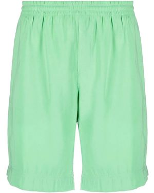 MSGM Elasticated-Waistband Shorts - Green