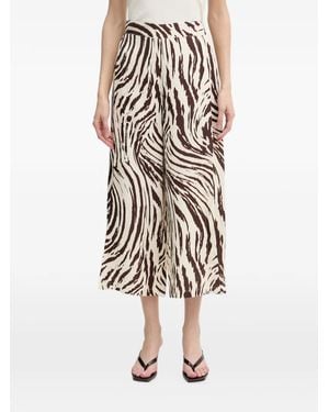 Joseph Ribkoff Zebra-Print Pants - Natural