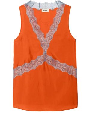 Zadig & Voltaire Tasao Silk Camisole - Orange