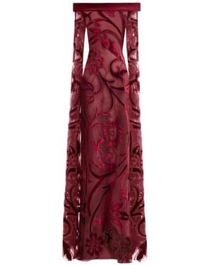 Gemy Maalouf Off-Shoulder Maxi Dress - Red