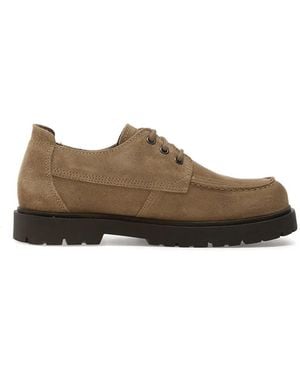 Birkenstock Moc Lace Suede Derby Shoes - Brown