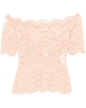 Rabanne Lace Embellished Top - Pink