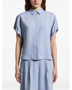 Peserico Ruched-Detail Shirt - Blue