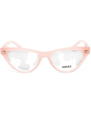 Versace Medusa Head Cat-Eye Glasses - Pink