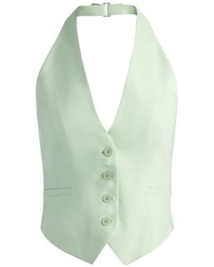 Alice + Olivia Erica Halterneck Waistcoat - Green