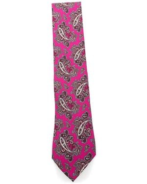 Gabriele Pasini Paisley-Print Tie - Pink