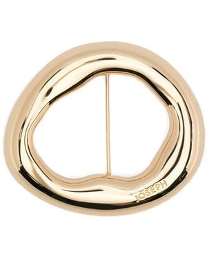 JOSEPH Bean Logo-Detail Brooch - Metallic