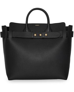 Burberry The Large Belt Bag aus Leder mit Ziernieten - Schwarz