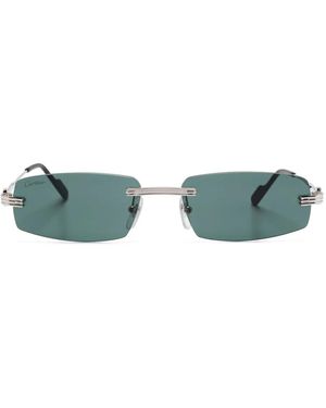 Cartier Occhiali Da Sole Squadrati - Verde