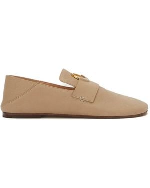 Odissi Kali Leather Loafers - Natural