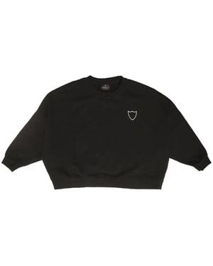 HTC Pullover Mit Fledermausärmeln Und Logo-Print - Schwarz