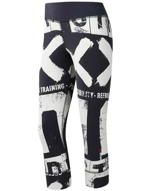 Reebok Rcf Crossfit Boldface Cropped Leggings - White