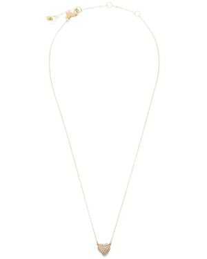 Kate Spade Amour Crystal-Embellished Heart-Pendant Necklace - White