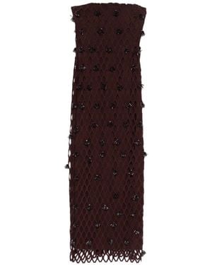 Jonathan Simkhai Beaded Maxi Dress - Purple