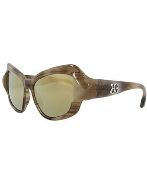 Balenciaga Oversized-Frame Sunglasses - Brown