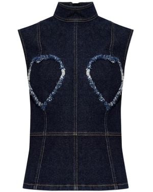 Moschino Stretch Denim Top - Blue