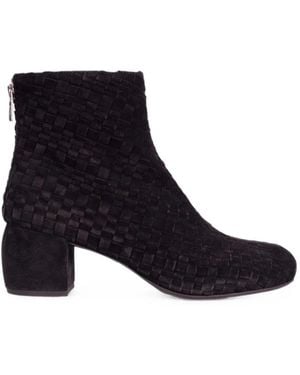 Agl Attilio Giusti Leombruni Tina Woven-Design Ankle Boots - Black