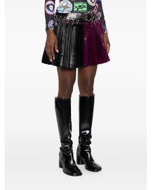 Chopova Lowena Pleated carabiner skirt - Negro