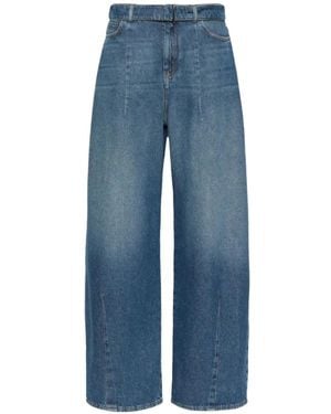 Weekend by Maxmara Madia Belted Wide-Leg Jeans - Blue