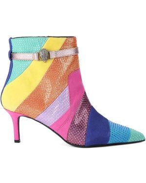 Kurt Geiger 65Mm Kensington Embellished Ankle Boots - Blue