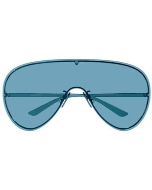 Gucci Mask Shield-Frame Sunglasses - Blue