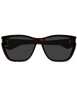 Saint Laurent Tortoiseshell-pattern Sunglasses - Black
