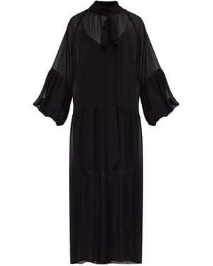 Gestuz Zurina Semi-Sheer Dress - Black