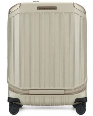 Piquadro Ridged Cabin Suitcase - Natural