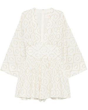 Sundress Thais Sequin-Embellishment Mini Dress - White