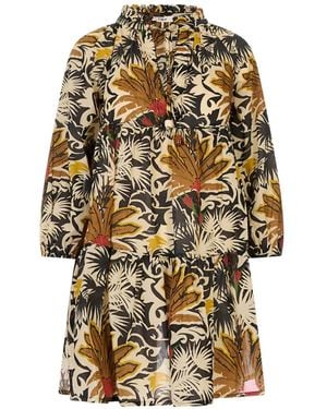 Anjuna Embroidered Clara Kaftan Dress - Multicolour