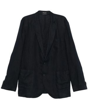 Marc O' Polo Notched Linen Blazer - Blue