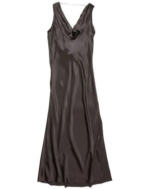 Acne Studios Cowl-Neck Midi Dress - Brown