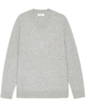 Les Deux Mélange V-Neck Jumper - White