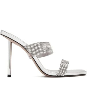 SCHUTZ SHOES Sandali A Stiletto Con Cristalli 110Mm - Bianco
