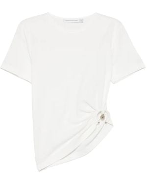 Christopher Esber Orbit Ruched T-Shirt - White