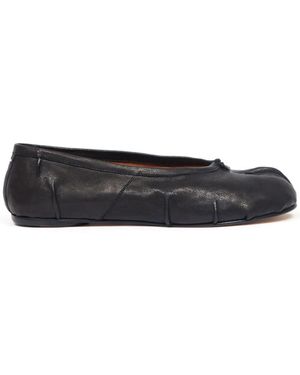 Maison Margiela Nappa Leather Tabi Ballerina Flats - Gray