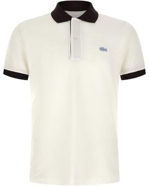Lacoste Logo Patch Polo Shirt - White