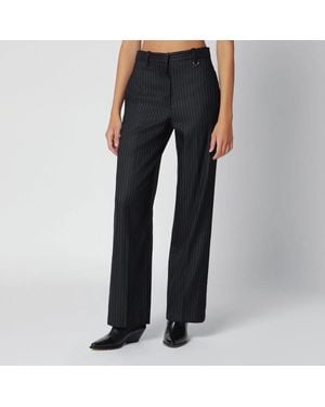 Isabel Marant Pinstripe Woolblend Pants - Blue