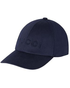 Gucci Stretch Cotton Baseball Cap - Blue