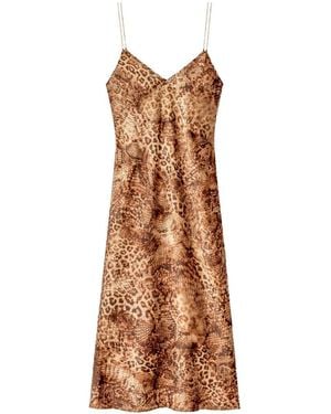 Ba&sh Catelina Animal Print Dress - Natural