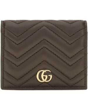 Gucci Small Gg Marmont Wallet - Gray