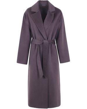 Filippa K "Alyssa" Double Breasted Coat - Purple